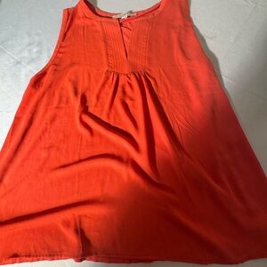 Vibrant Orange Sleeveless Top